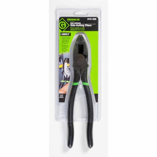 Greenlee 9" Dipped Grip High-Leverage Side-Cutting Pliers