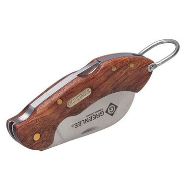 Greenlee Hawkbill Pocket Knife, Wood Handle