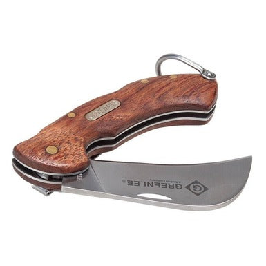 Greenlee Hawkbill Pocket Knife, Wood Handle