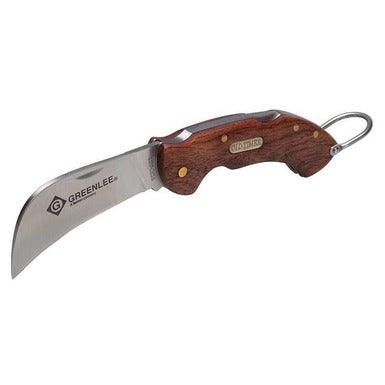 Greenlee Hawkbill Pocket Knife, Wood Handle