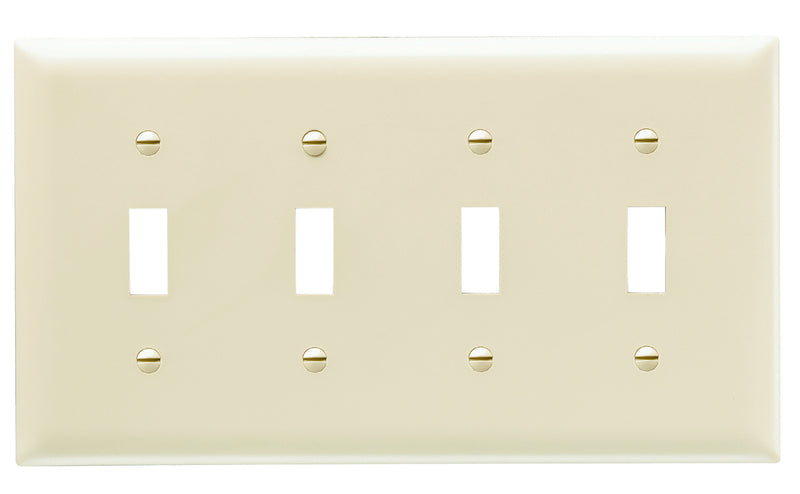 Wall Light Switch Plate - 4 Toggle