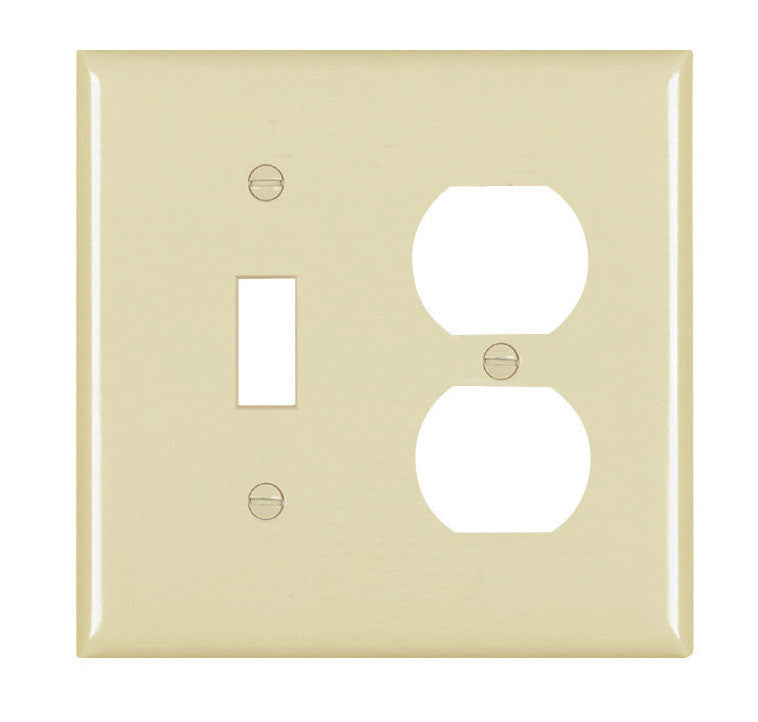 Combination Openings, 1 Toggle Switch and 1 Duplex Receptacle, Two Gang