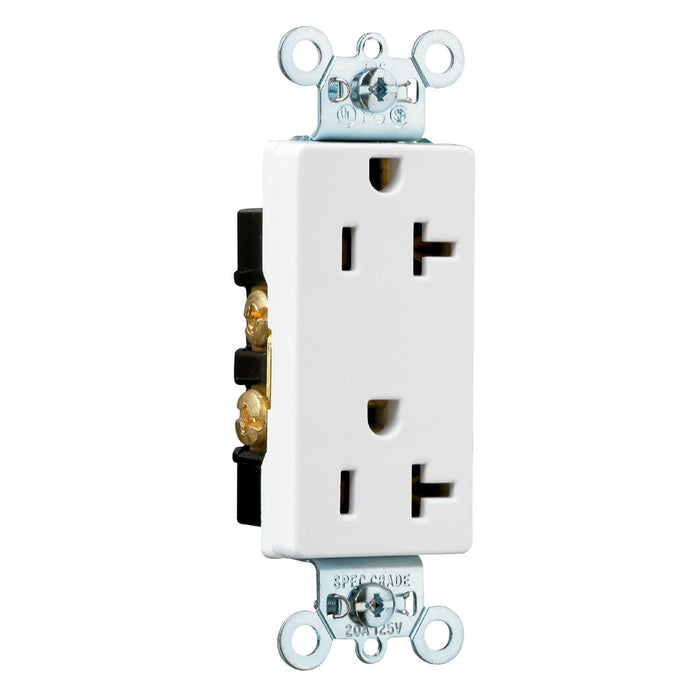 20A 125V Heavy Duty Spec-Grade Decorator Duplex Receptacle