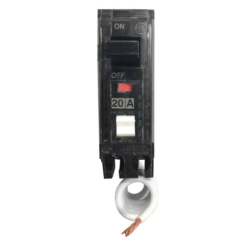 GE 20A 1 in. Single Pole Arc Fault Combination Circuit Breaker