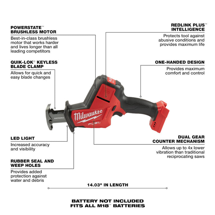 Milwaukee M18 FUEL™ HACKZALL® (Tool Only) 2719-20