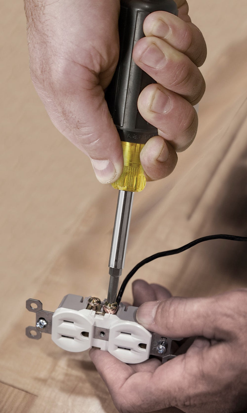 Klein Tools  Multi-Bit Screwdriver / Nut Driver, 10-in-1, Phillips, Slotted Bits