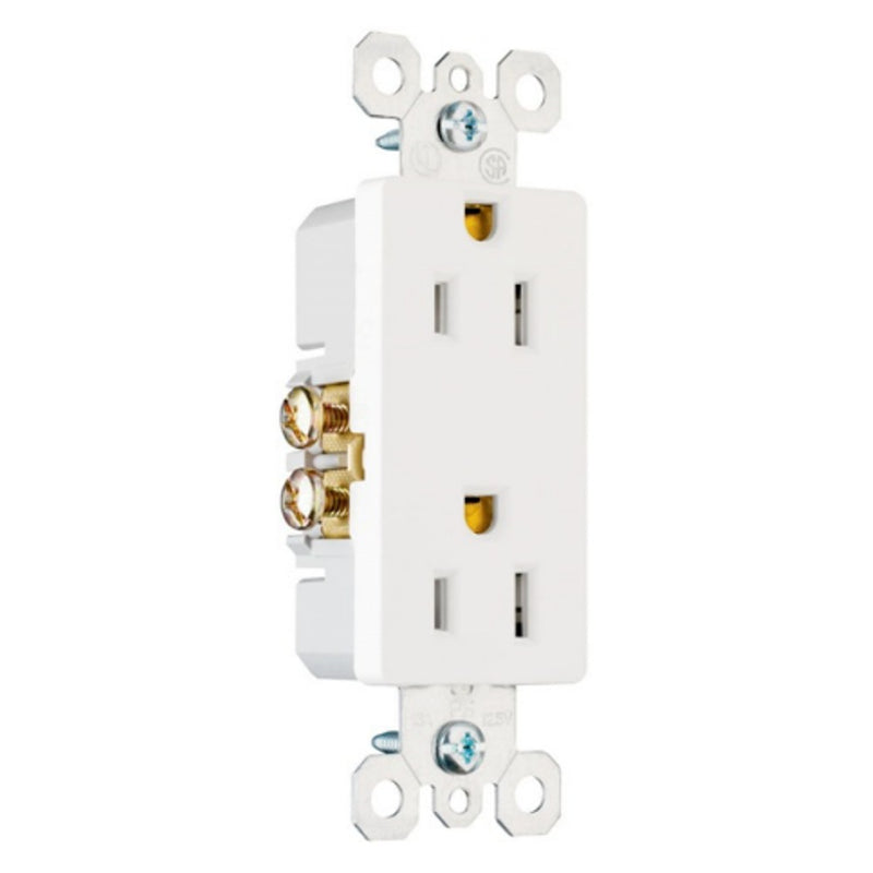 15A Decora Duplex Receptacle White