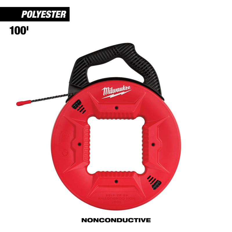 Milwaukee 100’ Polyester Fish Tape with Nonconductive Tip 48-22-4165