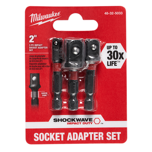 Milwaukee SHOCKWAVE™ 3PC Impact Socket Adapter Set 48-32-5033
