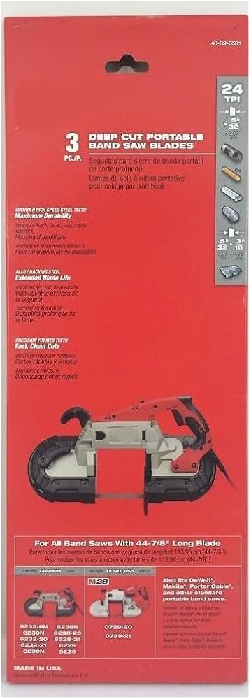 Deep Cut Band Saw Blades 24TPI 48-39-0531