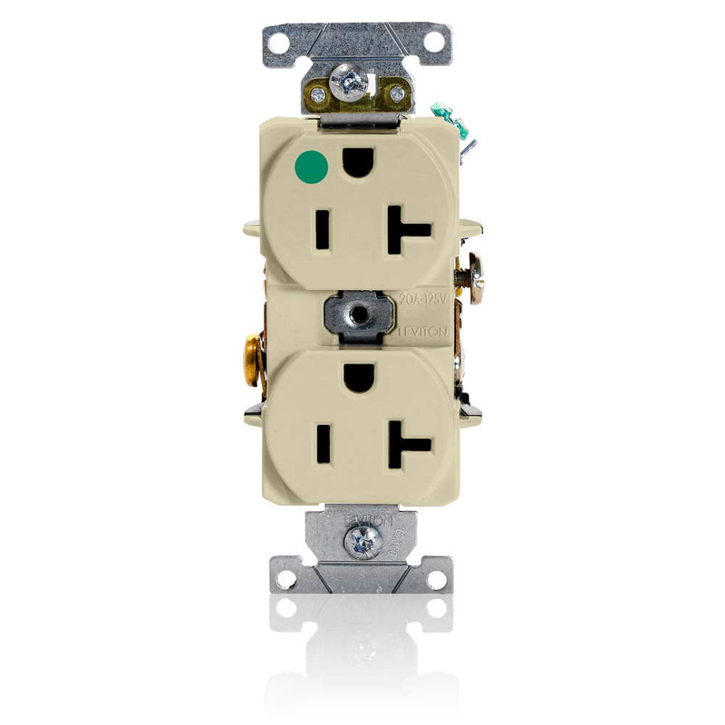20A Duplex Receptacle/Outlet, Hospital Grade, Self-Grounding