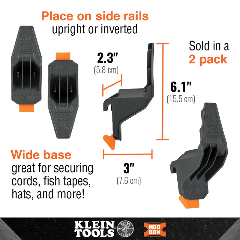 Klein Tools  MODbox™ Multi-Hook Rail Attachment, 2-Pack  54816MB