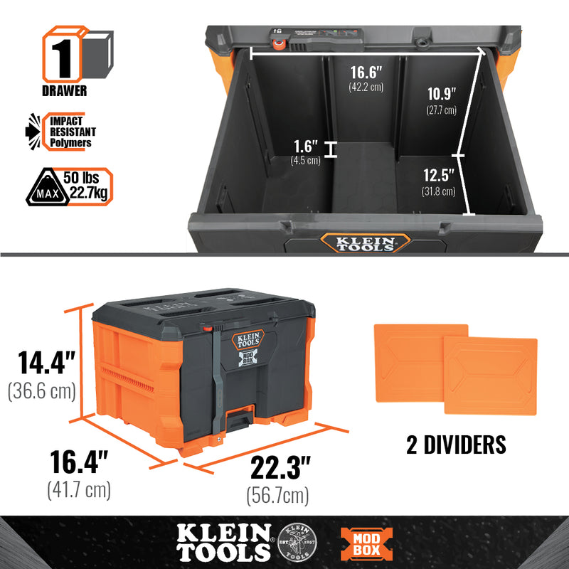 Klein Tools  MODbox™ Single Drawer Toolbox 54821MB
