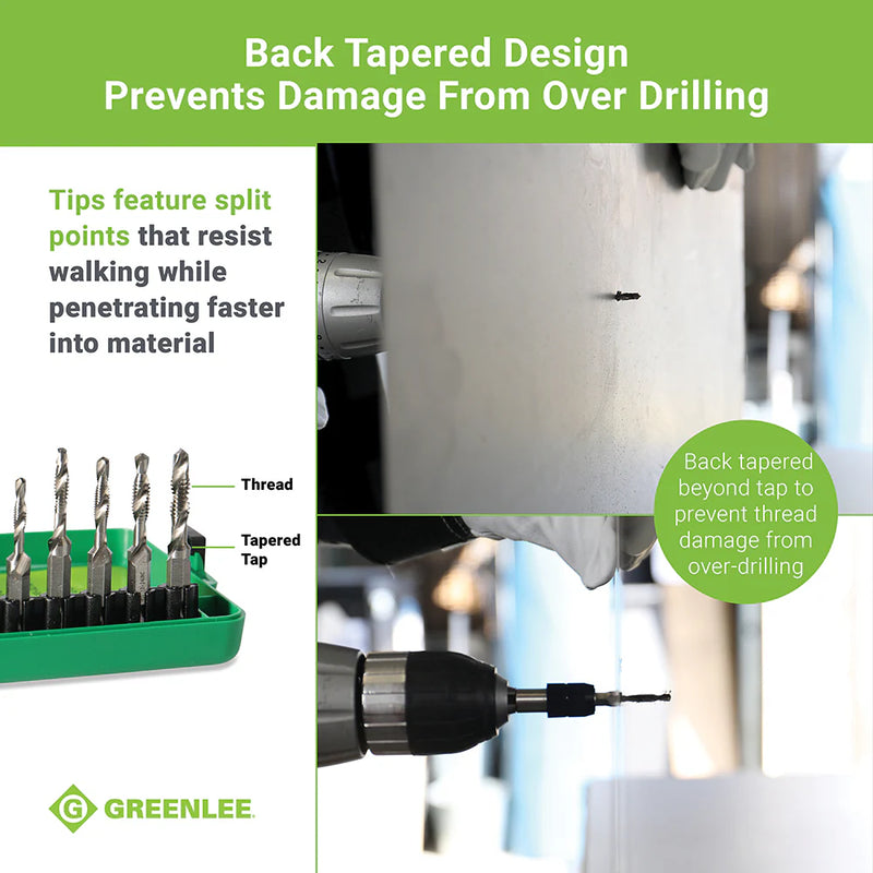 Greenlee 6-Piece Drill Tap Set