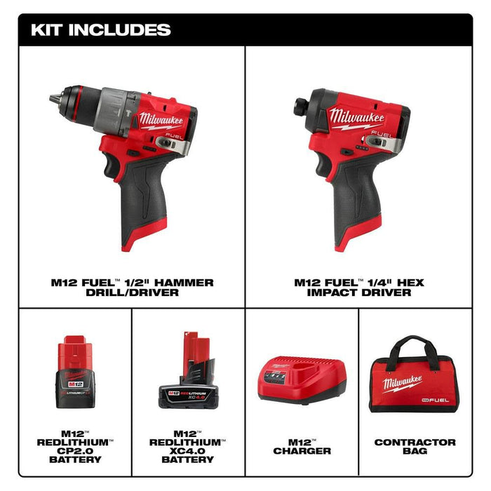 Milwaukee M12 FUEL™ 2-Tool Combo Kit 2598-22