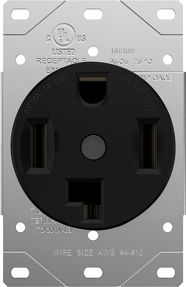 30A Single Flush Dryer Receptacle