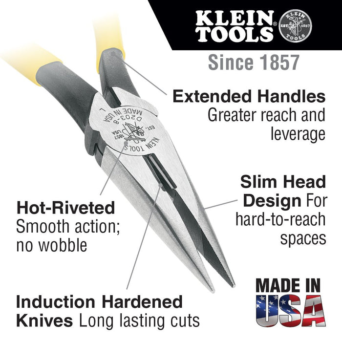 Klein Tools 7-inch Side-cutting Needle Nose Pliers