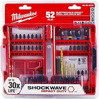 Milwaukee SHOCKWAVE 52PC Electrician's Impact Driver Bit Set 48-32-4025