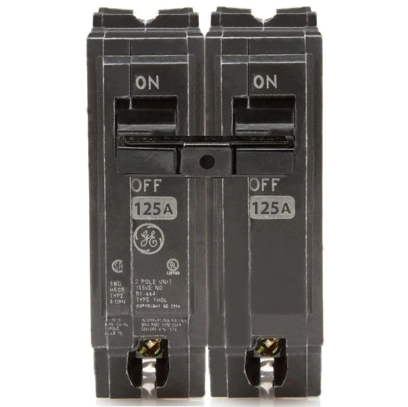 GE 125 Amp 2 in. Double-Pole Circuit Breaker