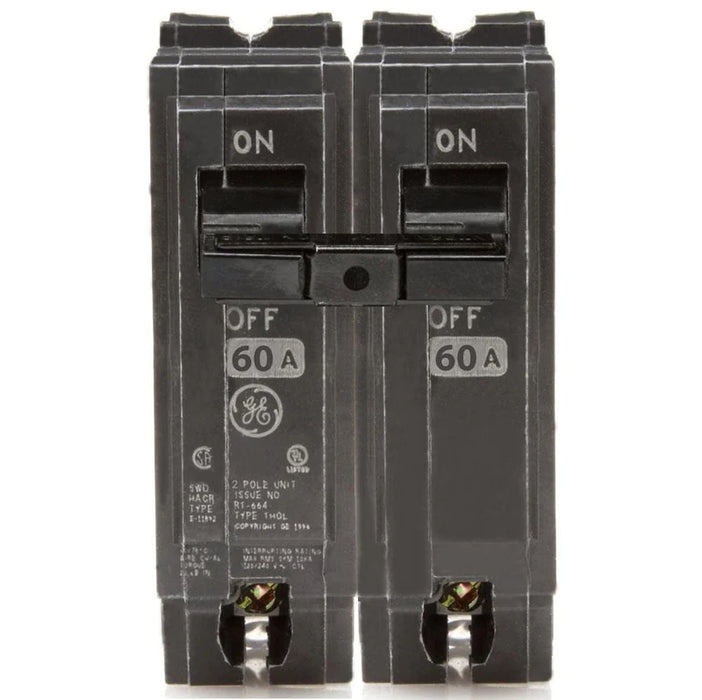 GE 60 Amp 2 in. Double-Pole Circuit Breaker