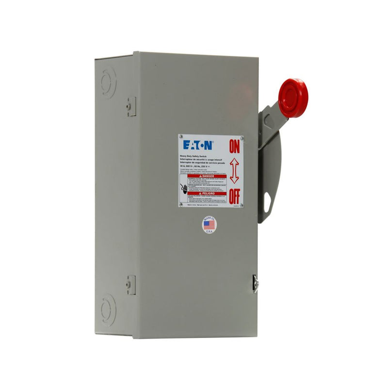 EATON Heavy duty single-throw non-fused safety switch, 30A