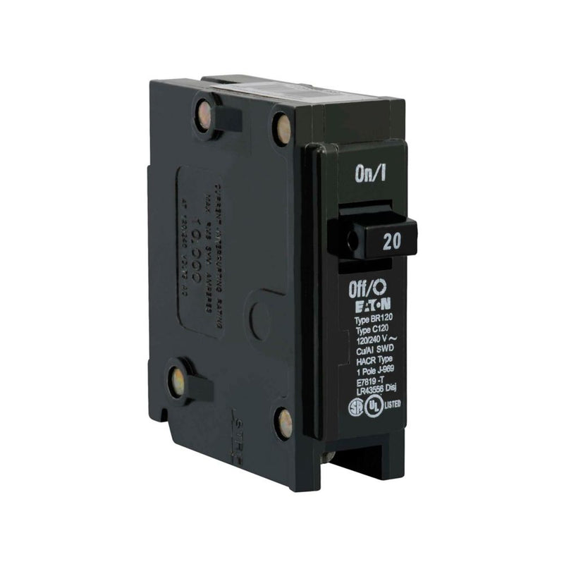 EATON BR Thermal Magnetic Circuit Breaker, 20A
