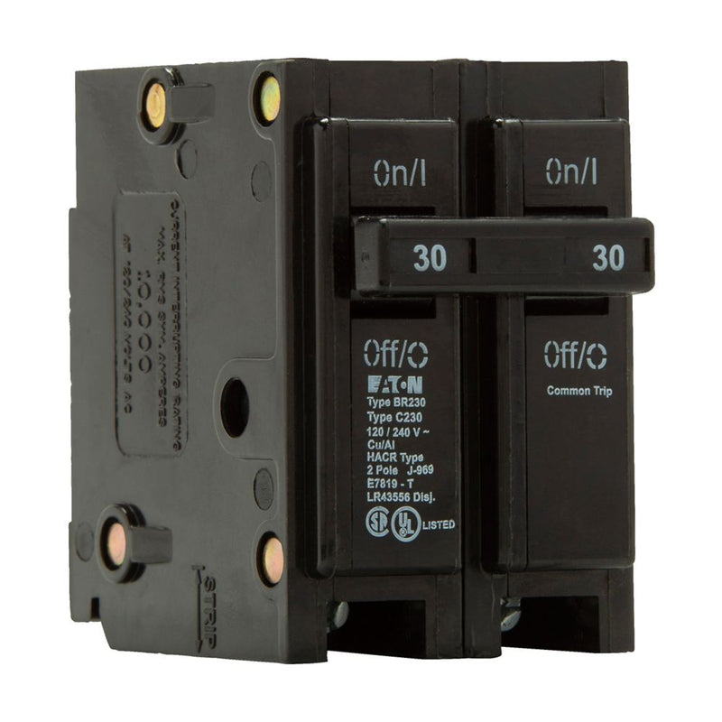 EATON BR Thermal Magnetic Circuit Breaker, 30A
