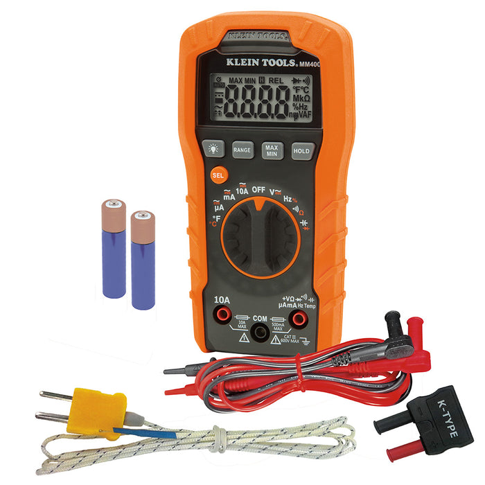 Klein Tools Digital Multimeter, Auto-Ranging, 600V