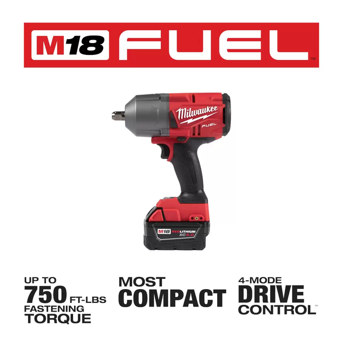 Milwaukee M18 FUEL™ High Torque ½” Impact Wrench with Pin Detent Kit 2766-22