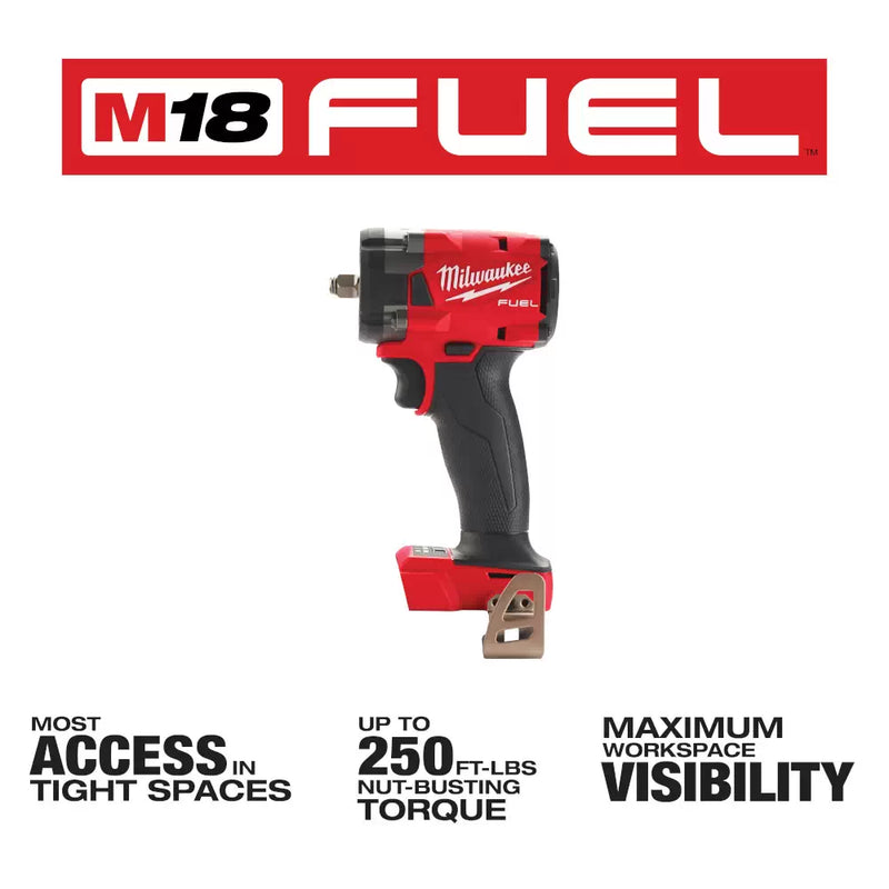 Milwaukee M18 FUEL™ 3/8" Compact Impact Wrench w/ Friction Ring Bare Tool 2854-20