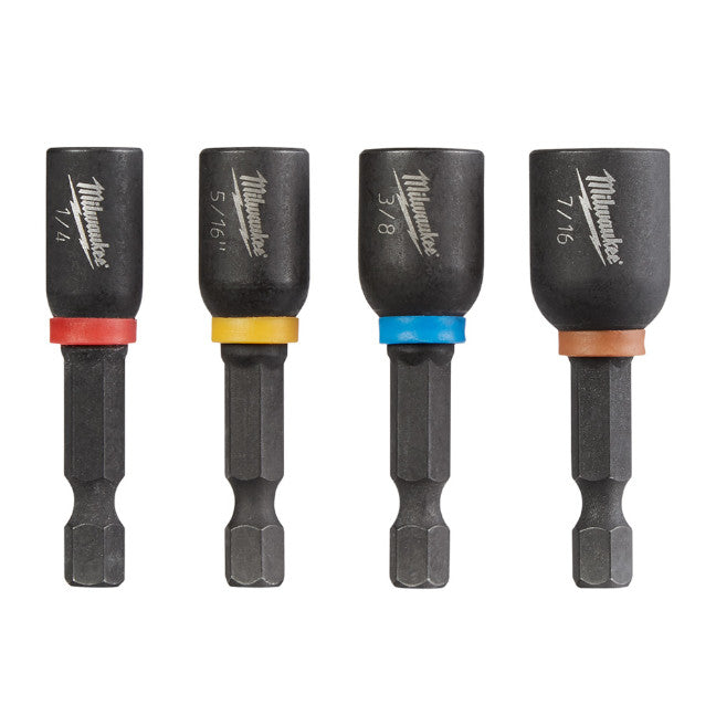 Milwaukee SHOCKWAVE Impact Duty™ 1-7/8" Magnetic Nut Driver Set 4PC 49-66-4562