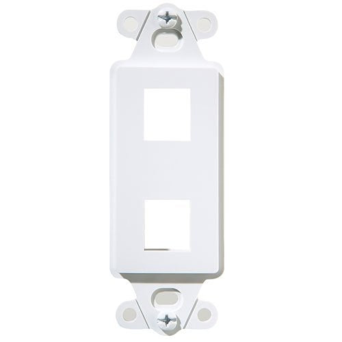 2-Port Decorator Outlet Strap, White