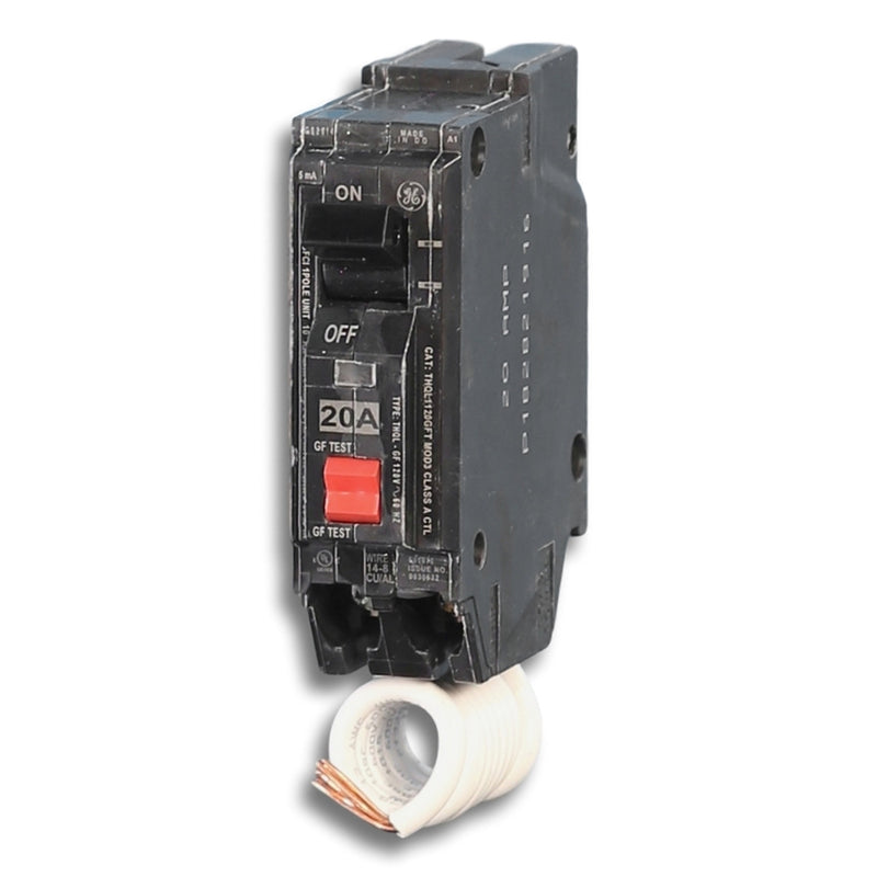 GE 20 Amp Single Pole GFCI Circuit Breaker