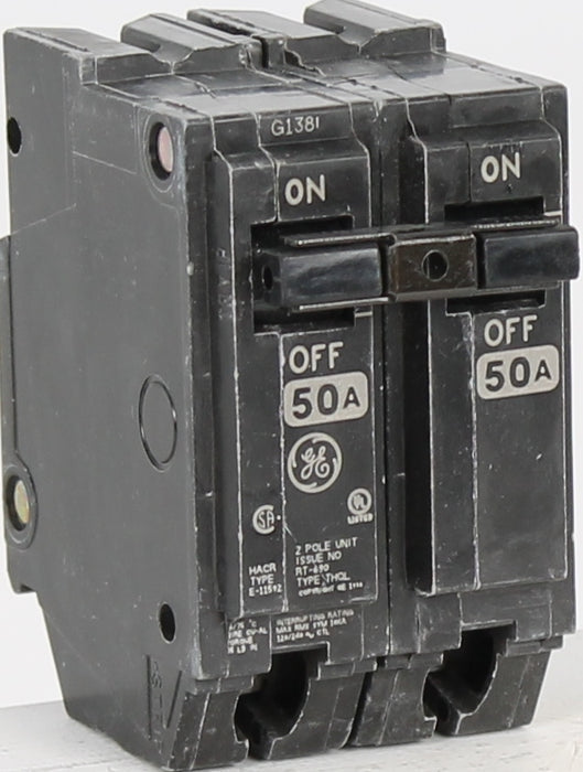 GE 50 Amp 2 in. Double-Pole Circuit Breaker