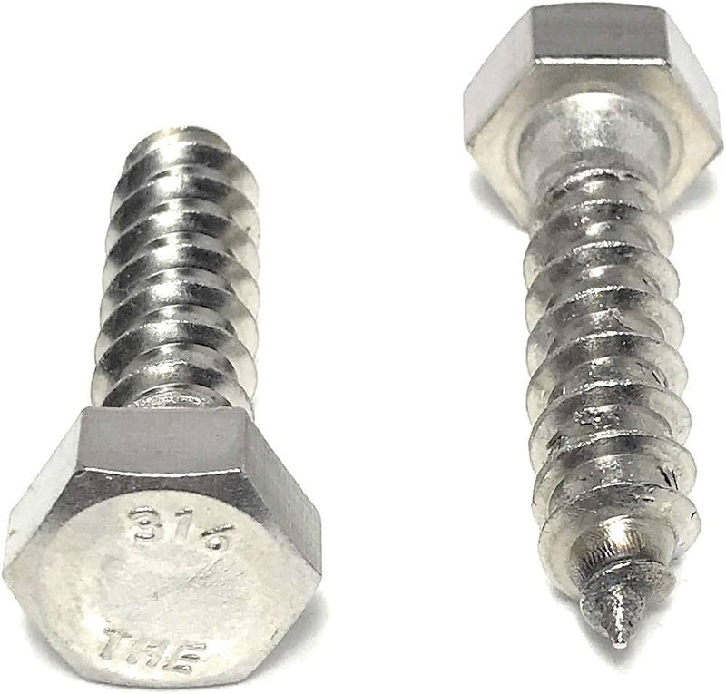 Stainless Steel Hex Screws 3/8"
