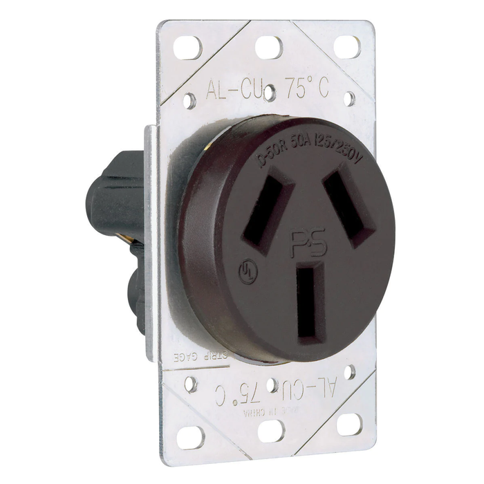 50A Single Flush Range Receptacle