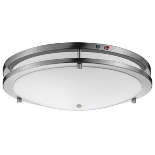 Ledvance 12 in. Brushed Nickel Selectable LED Flush Mount