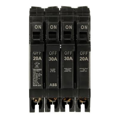 30A Quad Plug In Circuit Breaker ABB 120/240V