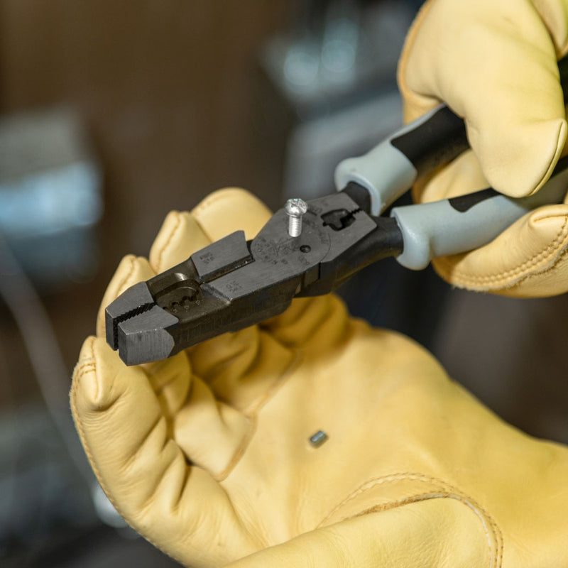 Klein Tools  Hybrid Pliers with Crimper, Fish Tape Puller and Wire Stripper
