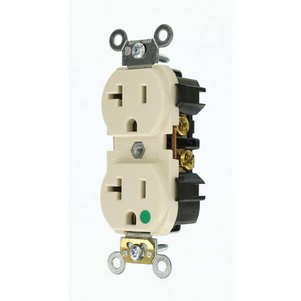 20A Duplex Receptacle/Outlet, Hospital Grade, Self-Grounding