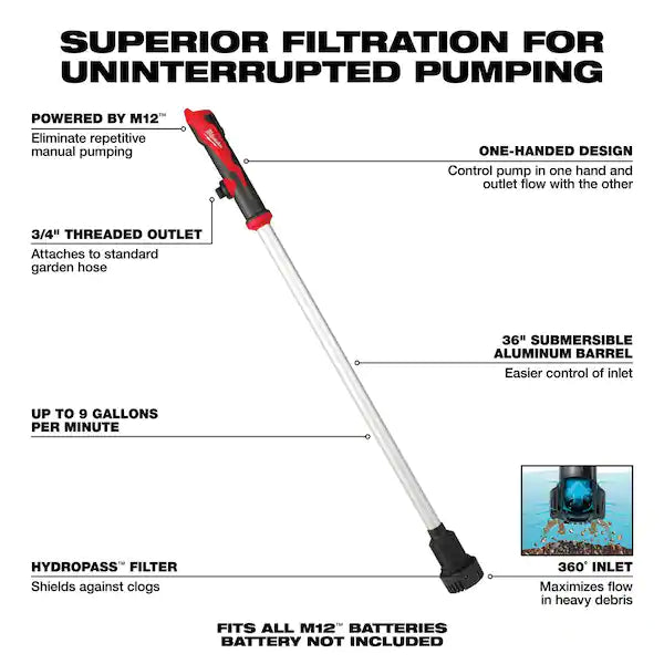 Milwaukee Stick Water Transfer Pump 2579-20