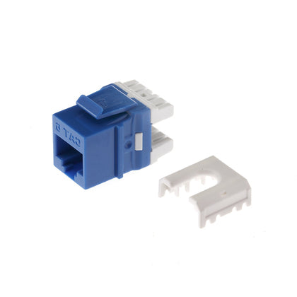 Cat 6 Quick Connect RJ45 Keystone Insert, Blue