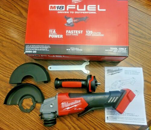 Milwaukee M18 FUEL™ 4-1/2" / 5" Braking Grinder Paddle Switch, No-Lock 2880-20
