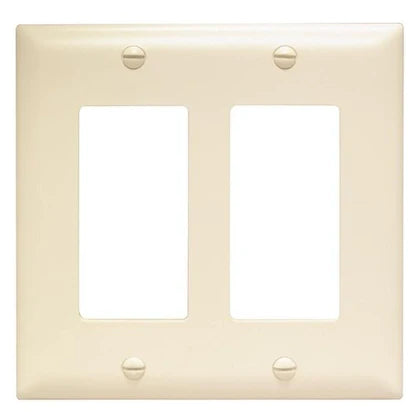 Thermoplastic Two Gang Decorator Wall Plate